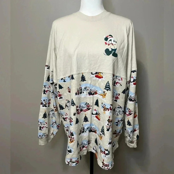 Disney 2021 Holiday Mickey and Friends Snow  Much Fun Spirit Jersey - Picture 5 of 16